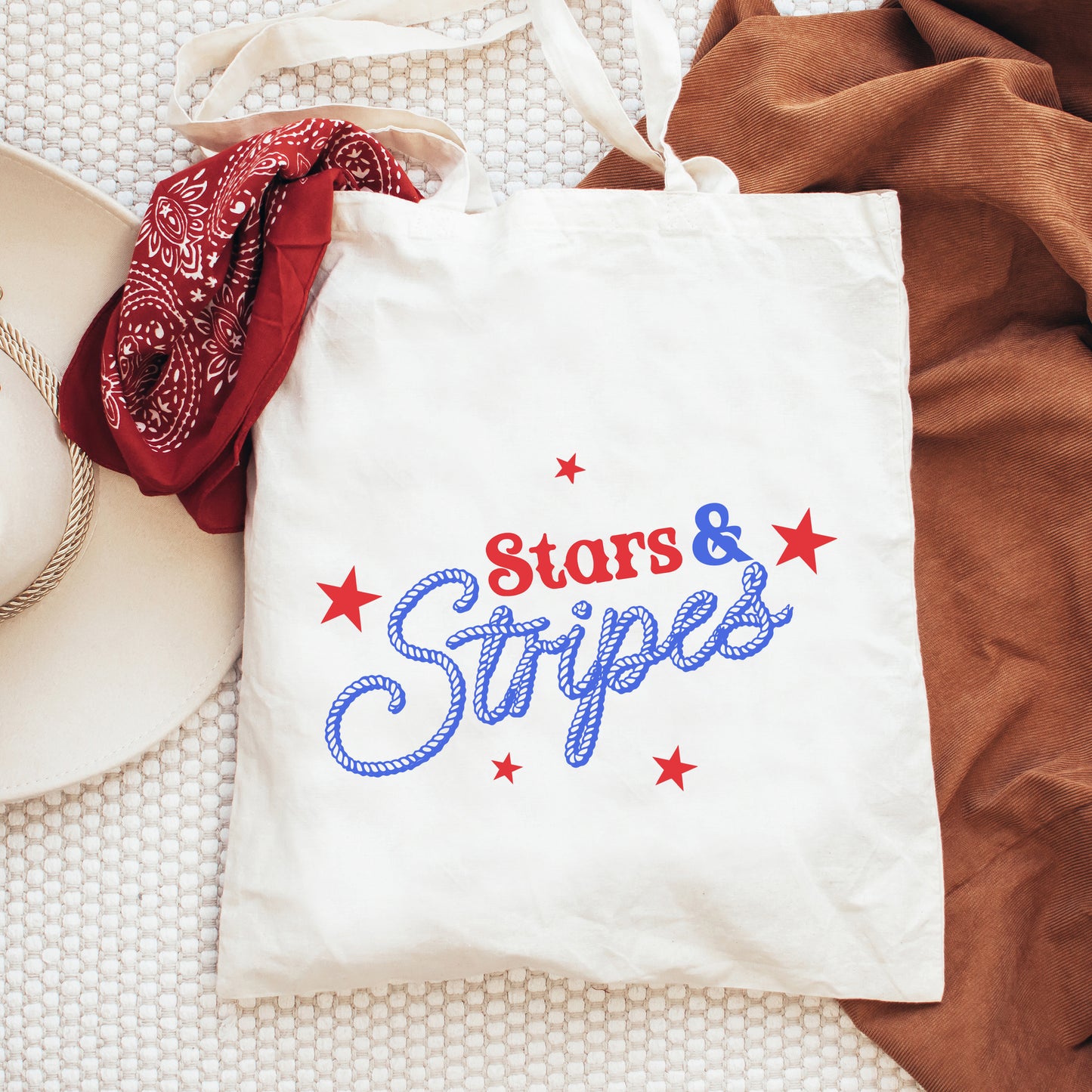 Western Stars And Stripes | Tote Bag