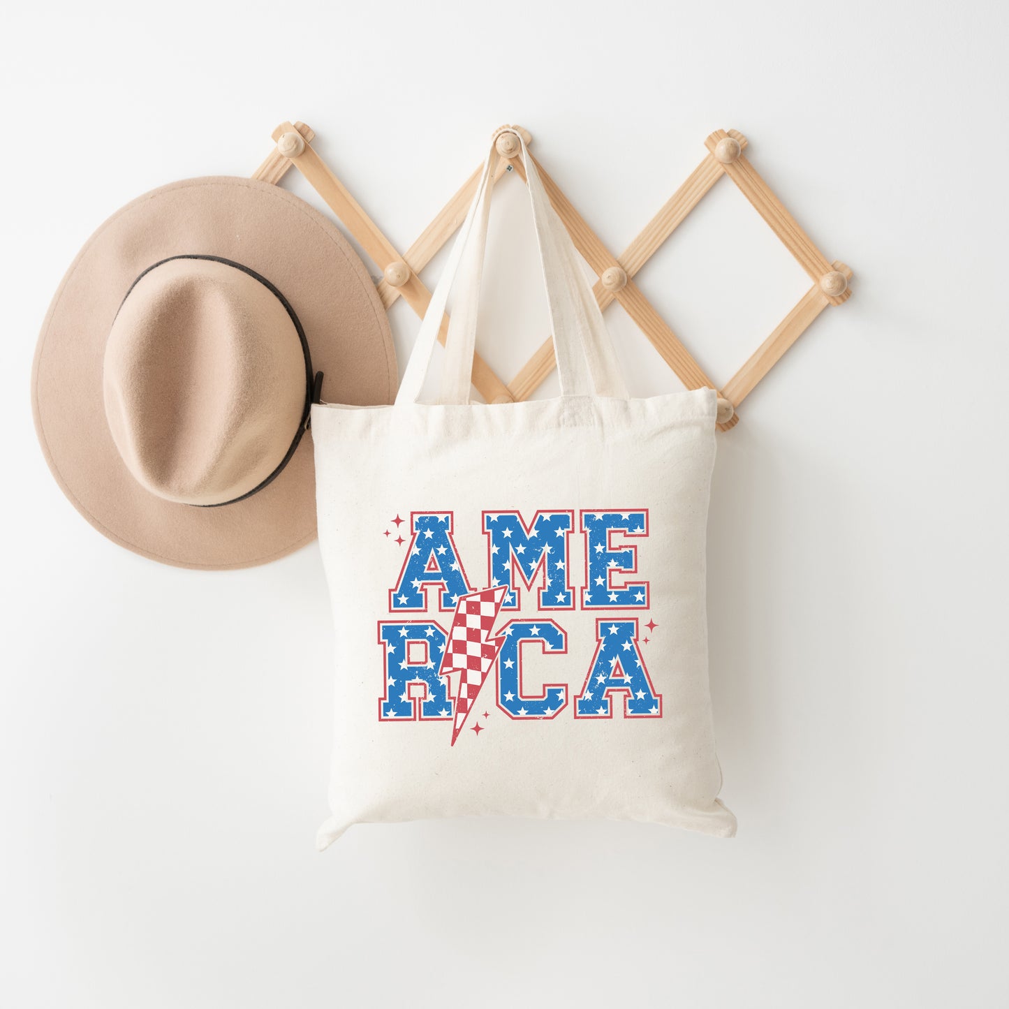 America Varsity Lightning Bolt | Tote Bag