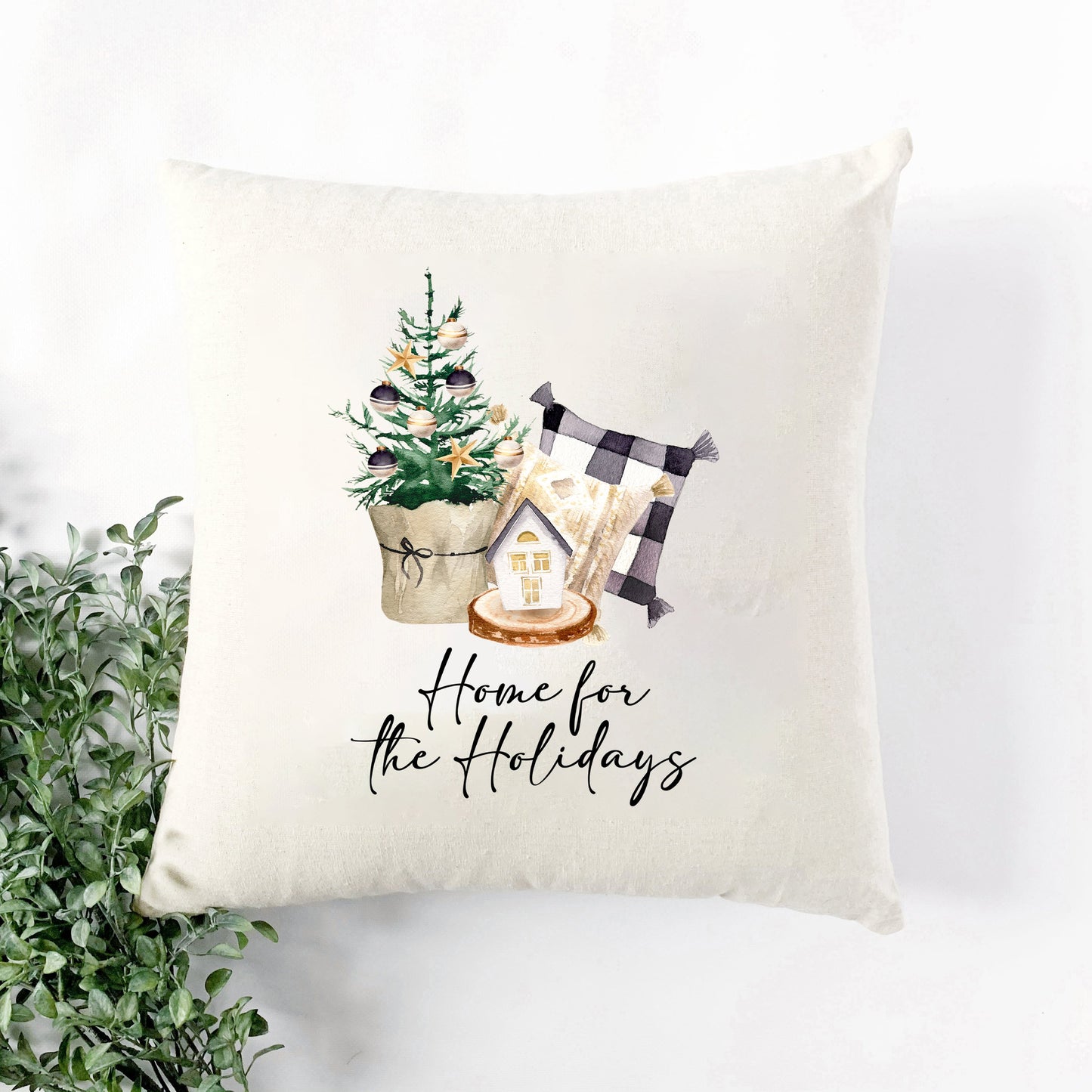 Home For The Holidays Modern | Pillow Cover