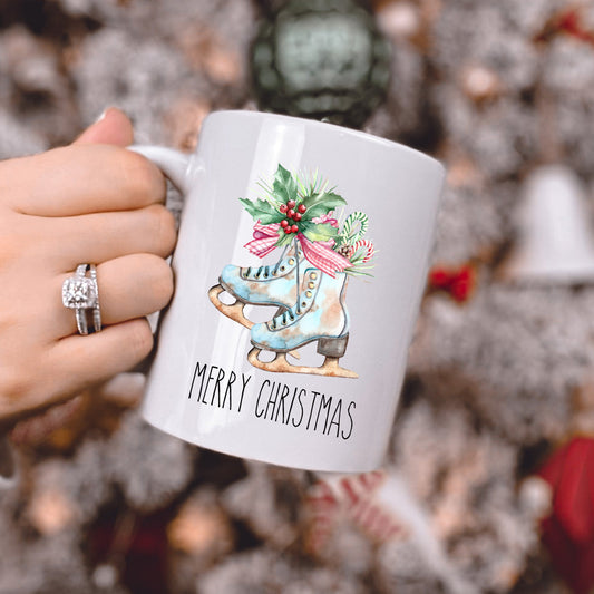 Merry Christmas Ice Skates | Mug