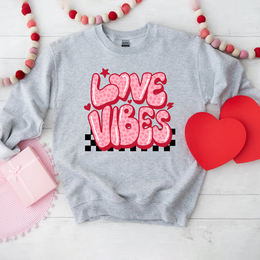 Love Vibes Stars Checkered | DTF Transfer