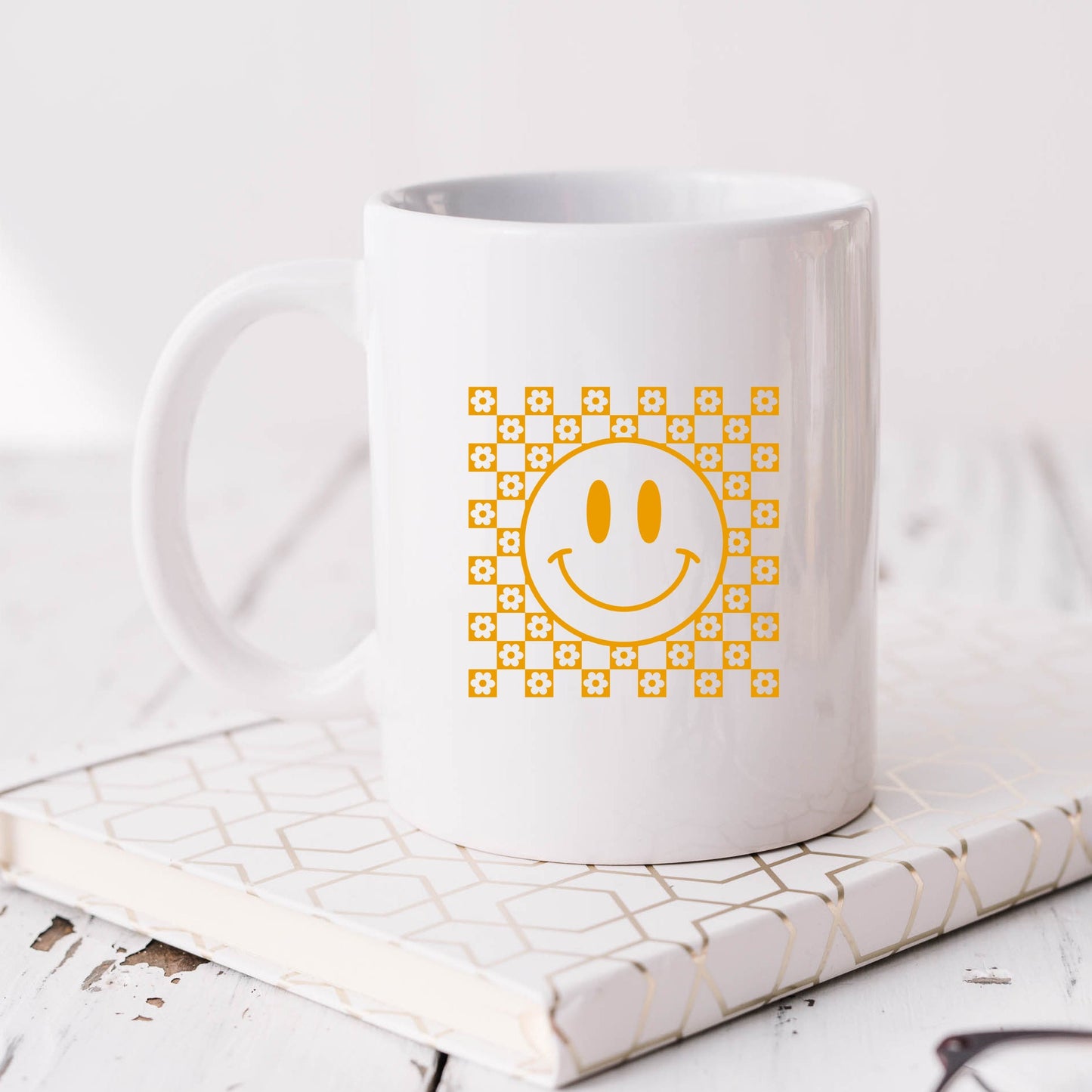 Mustard Smiley Flowers | Mug