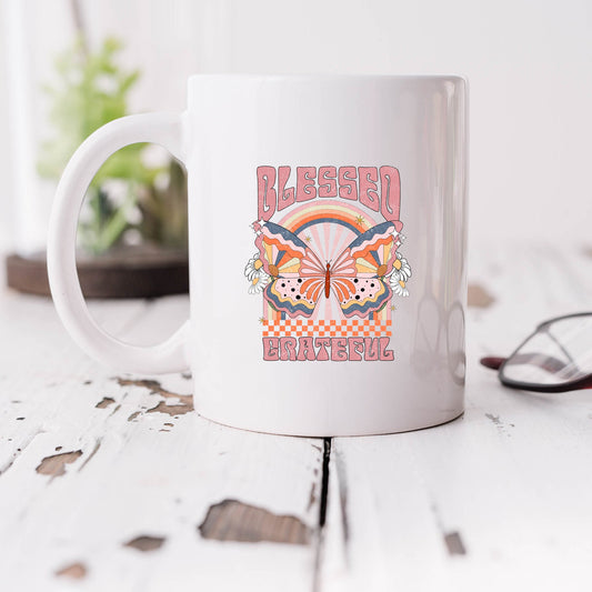 Blessed Grateful Butterfly | Mug