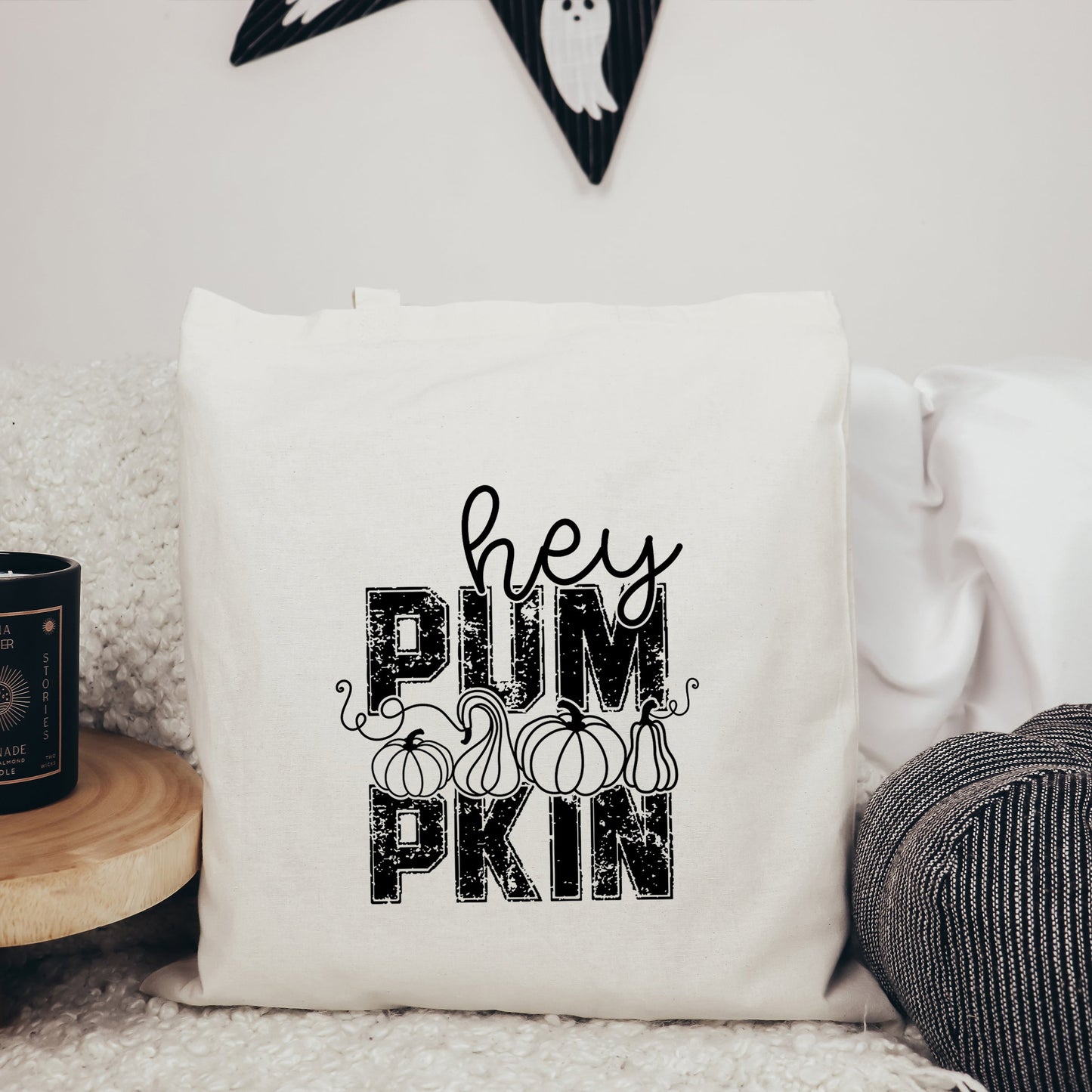 Hey Pumpkin Distressed | Tote Bag