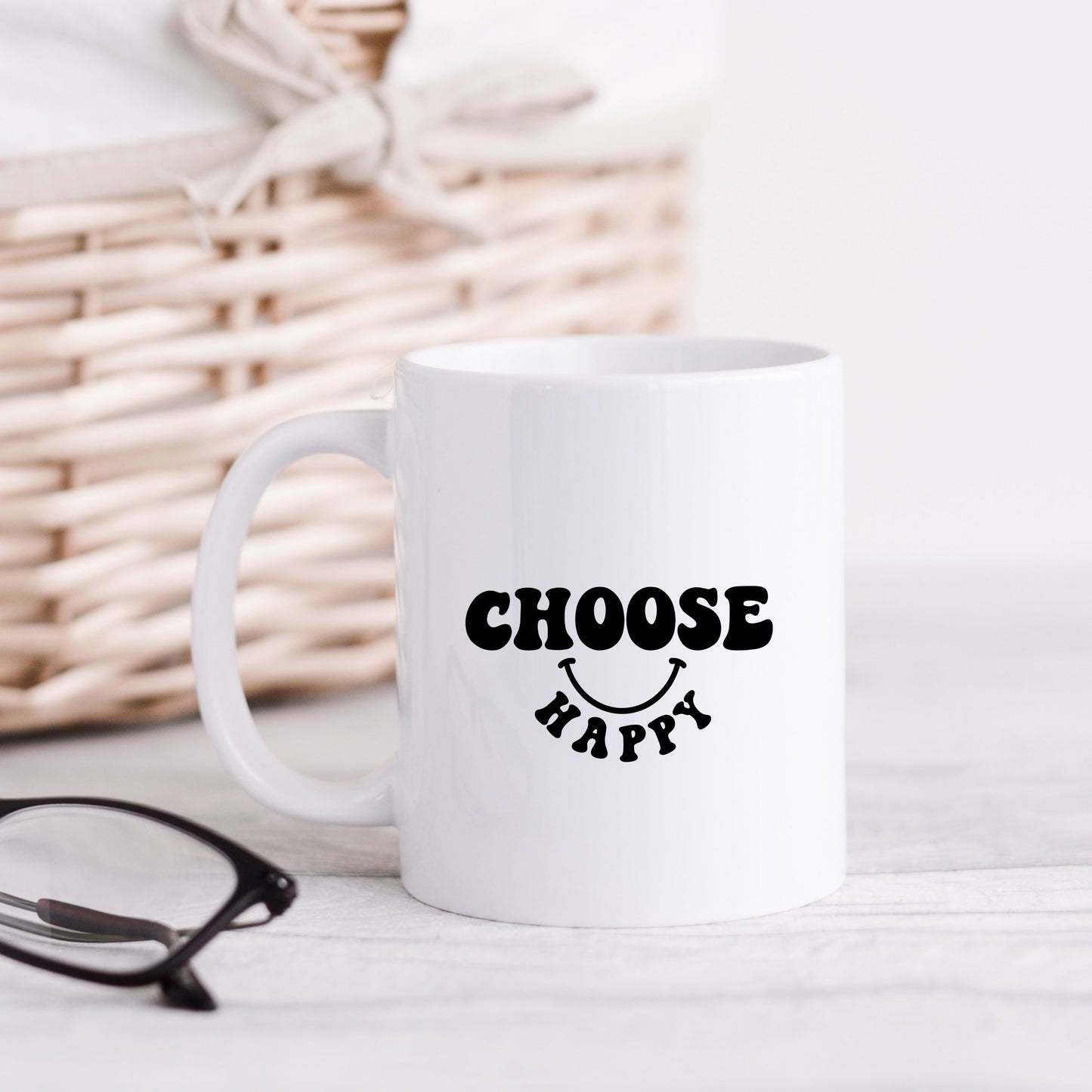 Choose Happy Bold Smiley Face | Mug