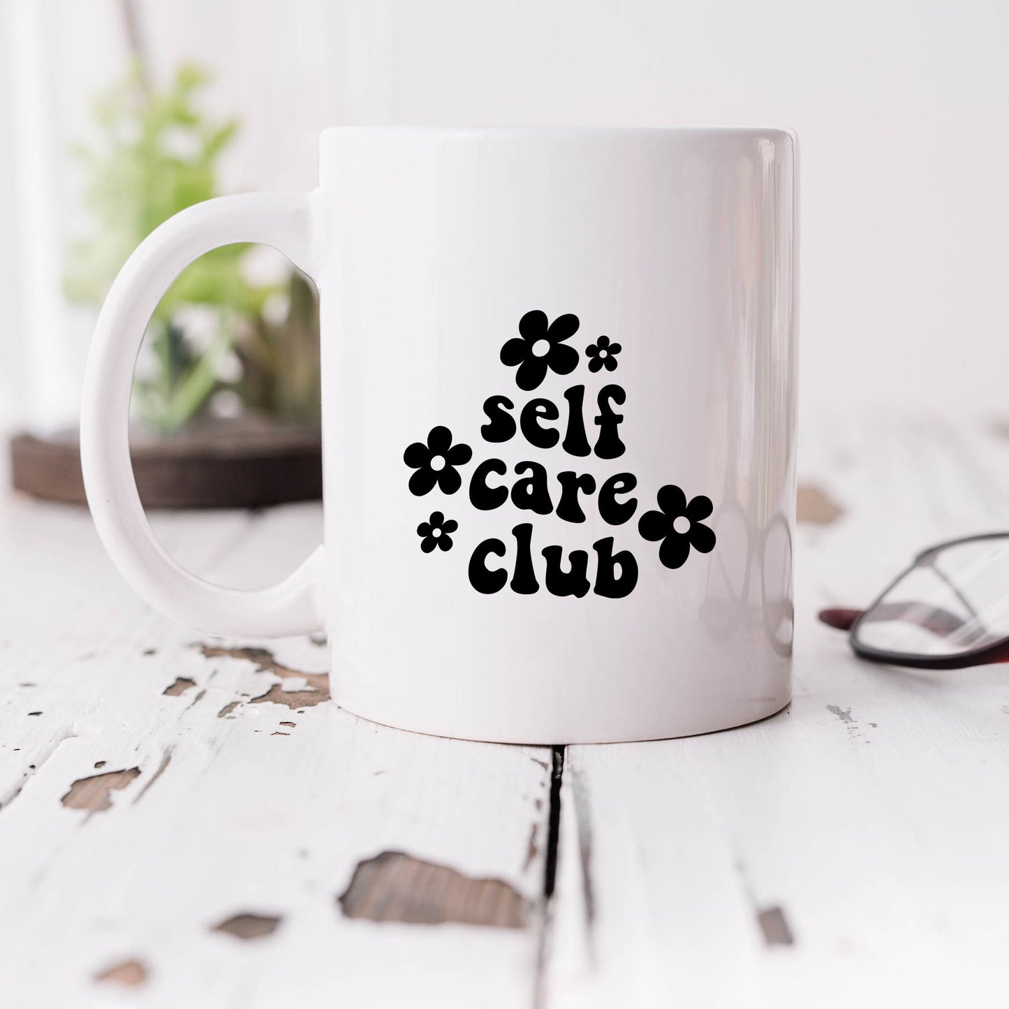 Self Care Club Flowers | Mug