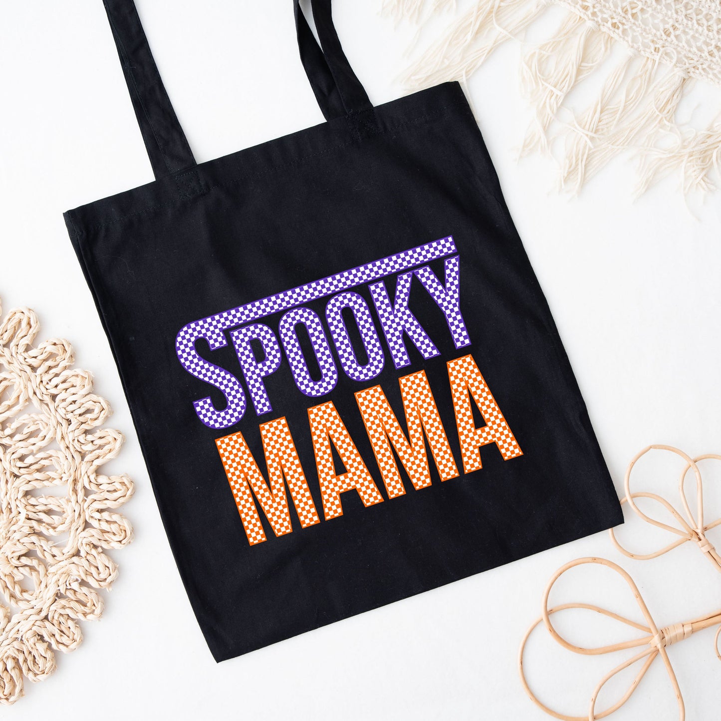 Spooky Mama Checkered | Tote Bag