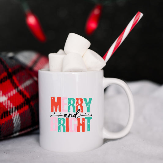 Merry And Bright Colorful | Mug