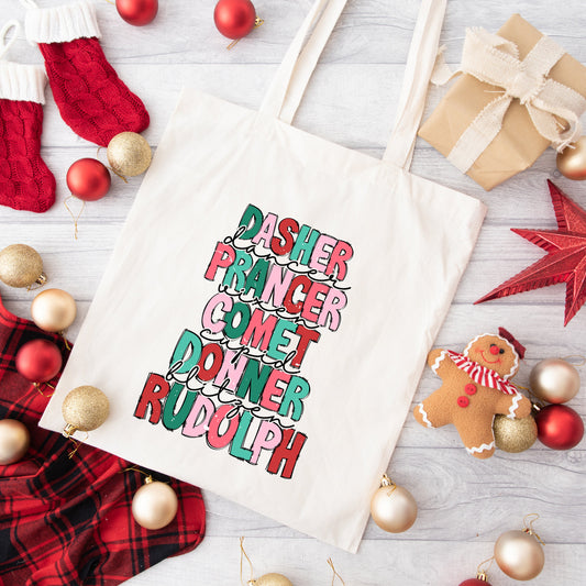 Reindeer Stacked | Tote Bag