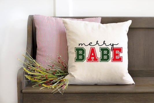 Merry Babe Bold | Pillow Cover