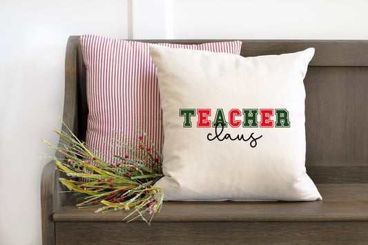 Teacher Claus Bold | Pillow Cover