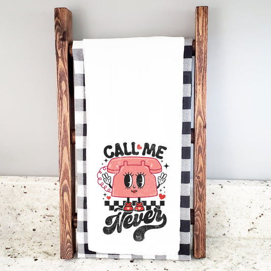 Retro Valentine Hearts | Tea Towel