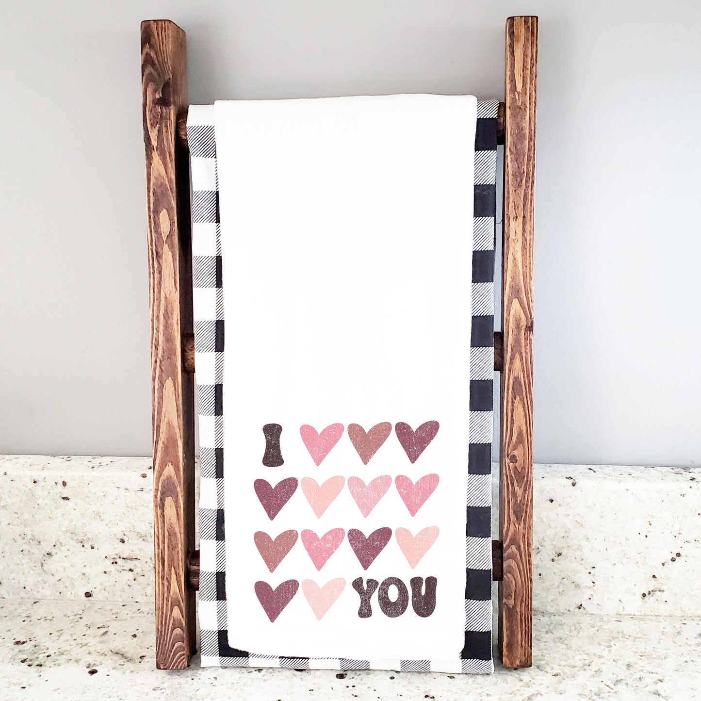 I Heart You Distressed | Tea Towel