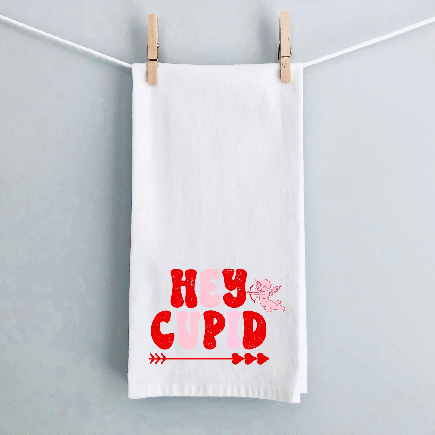 Hey Cupid Pink | Tea Towel