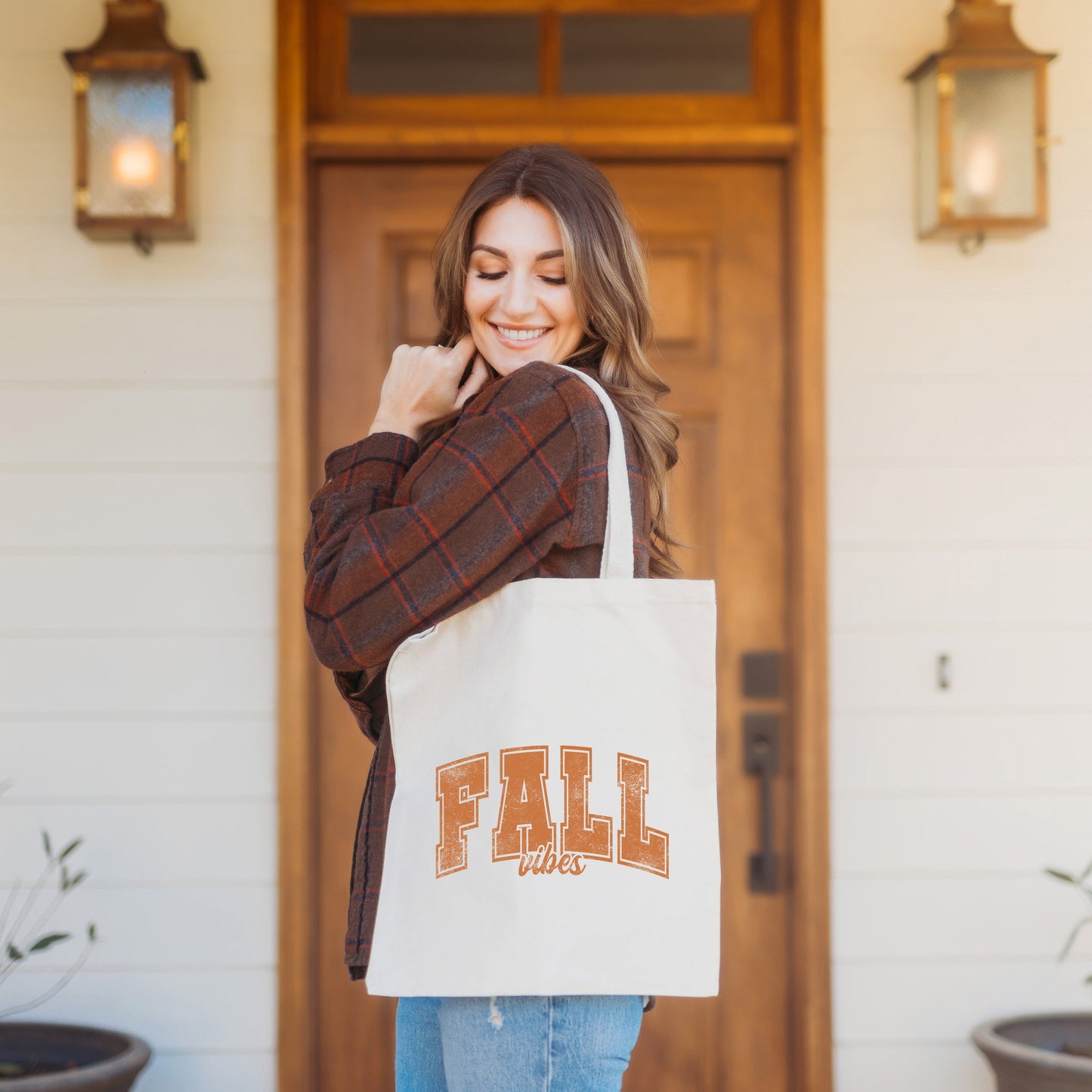 Fall Vibes Varsity | Tote Bag