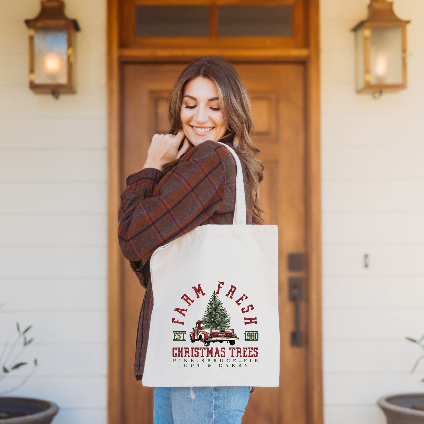 Farm Fresh Truck And Tree | Tote Bag