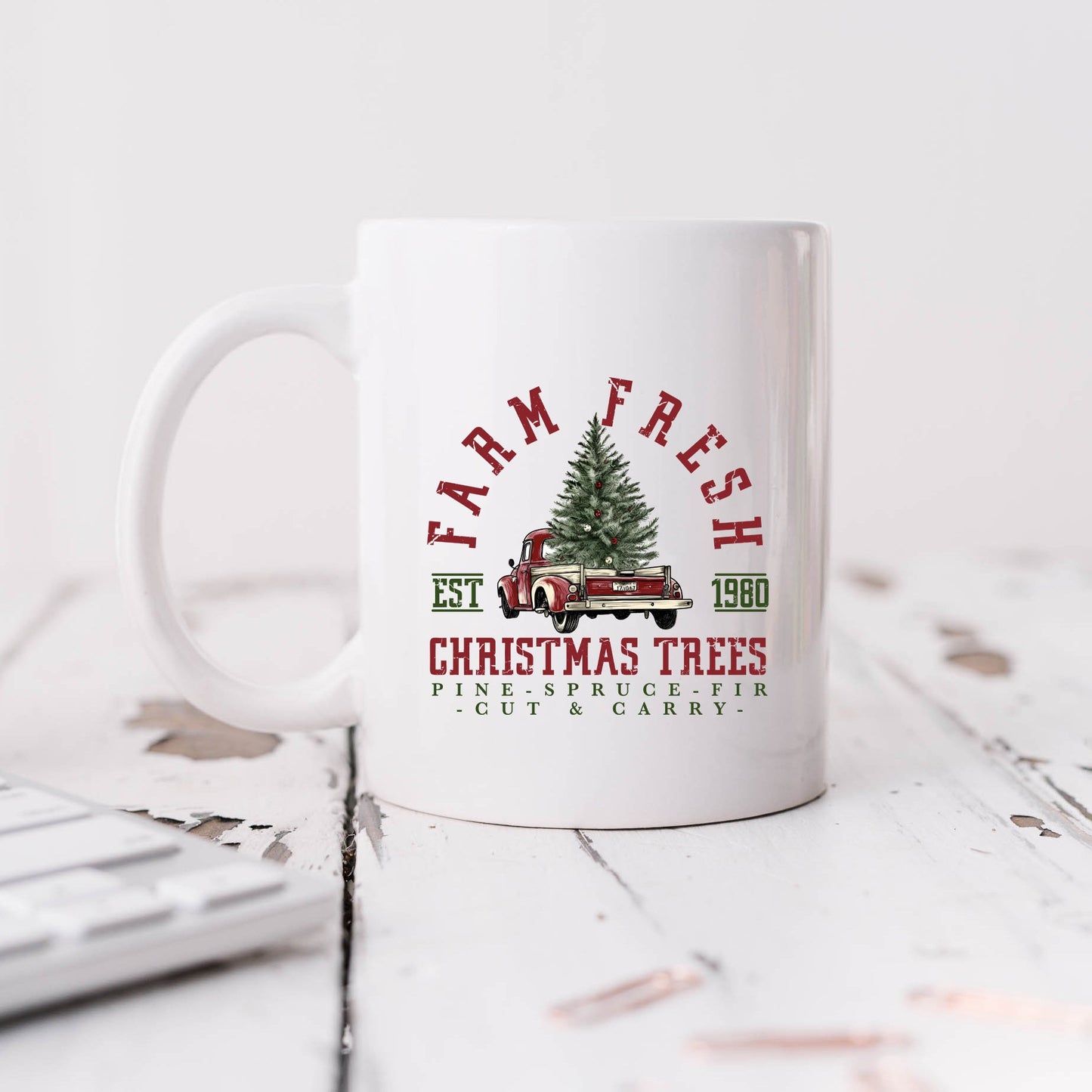 Farm Fresh Truck And Tree | Mug