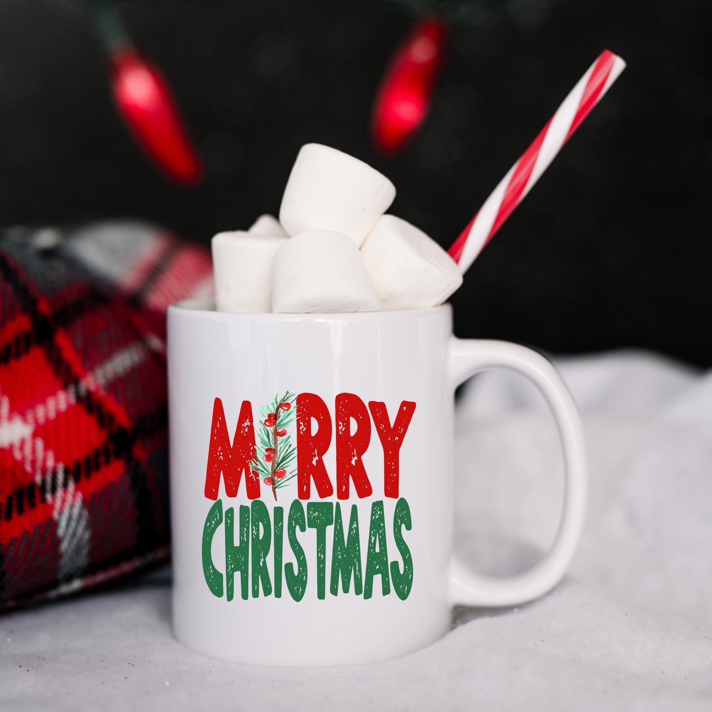 Red And Green Merry Christmas | Mug