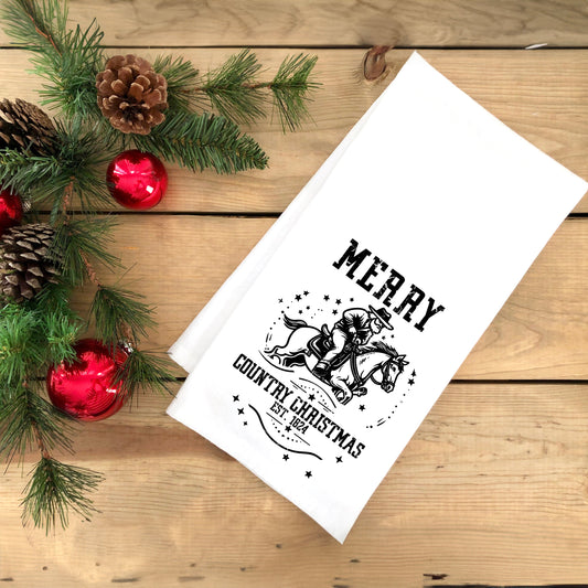 Merry Country Christmas | Tea Towel