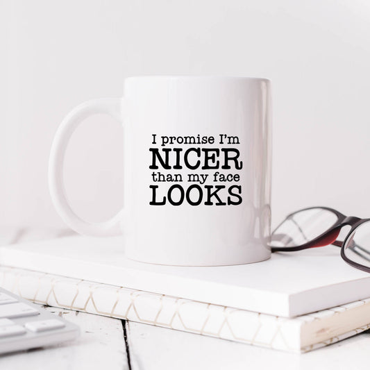 I'm Nicer Than My Face Looks | Mug