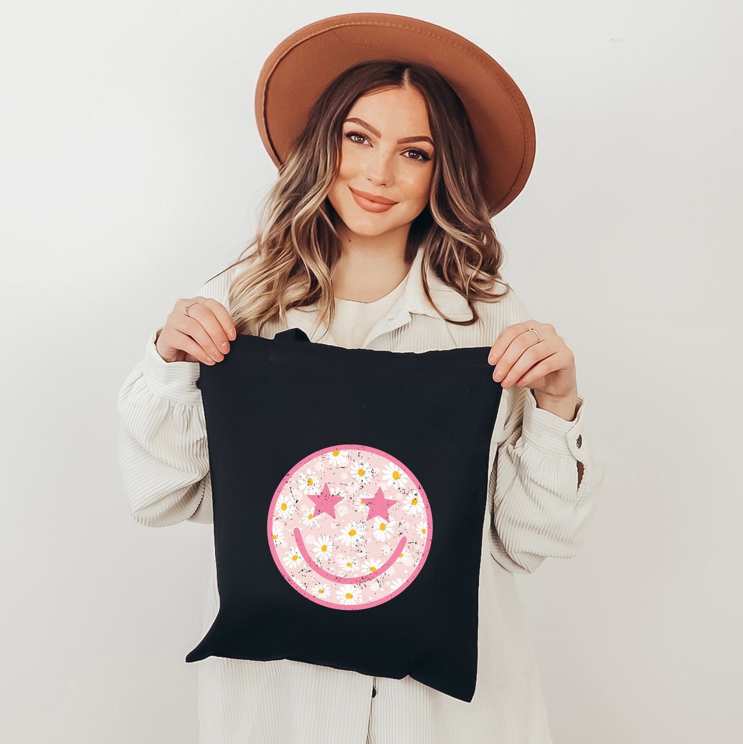 Floral Smiley Face | Tote Bag