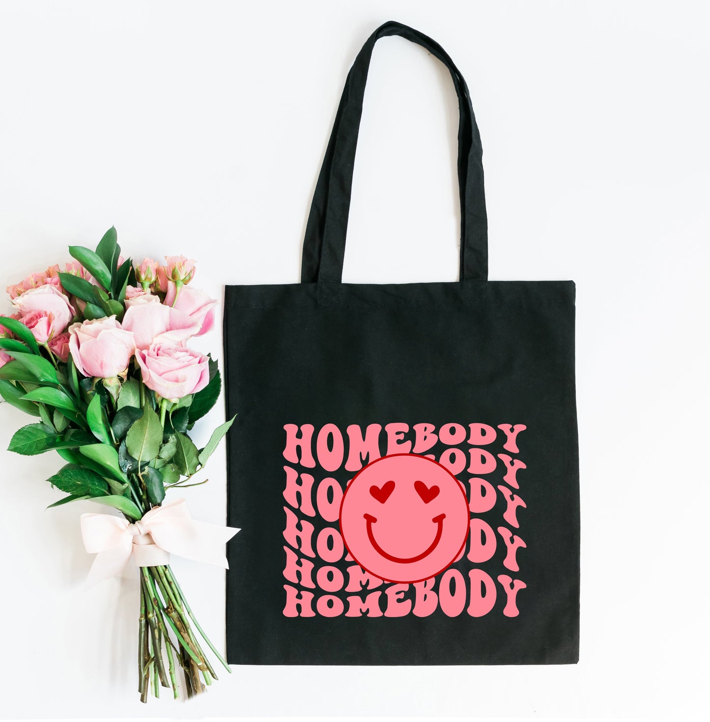 Homebody Stacked Smiley | Tote Bag