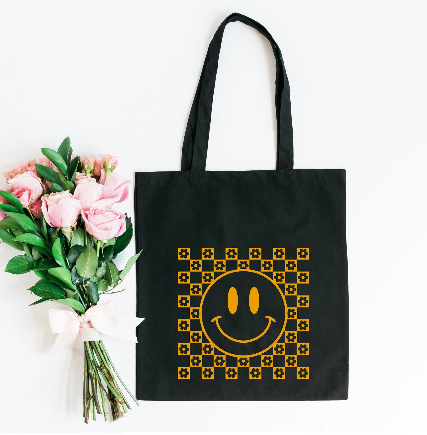 Mustard Smiley Flowers | Tote Bag