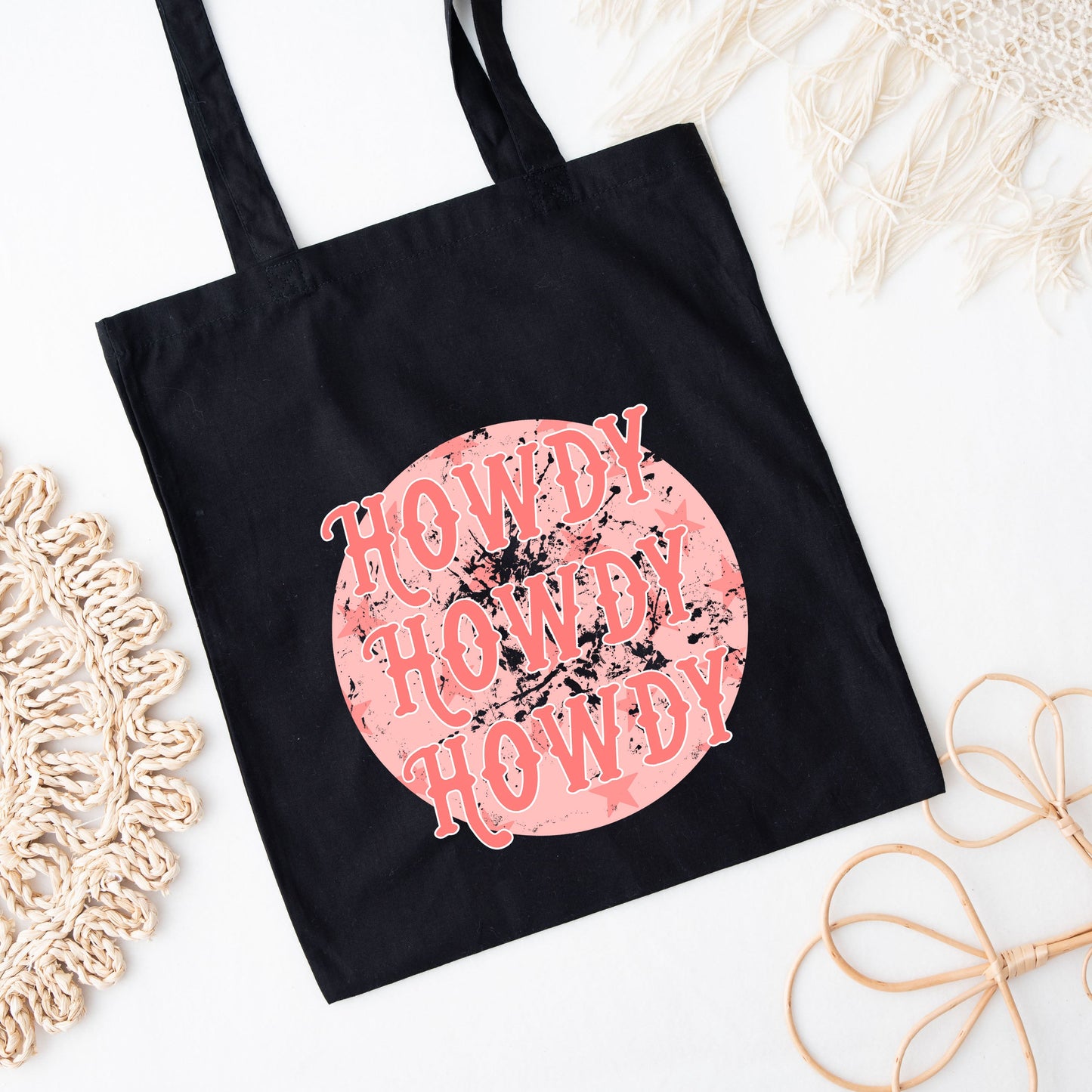 Vintage Howdy Circle | Tote Bag