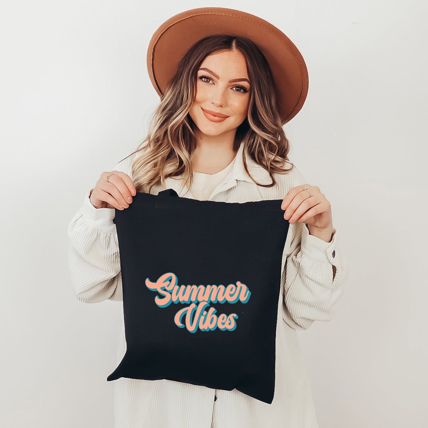 Summer Vibes Colorful Cursive | Tote Bag