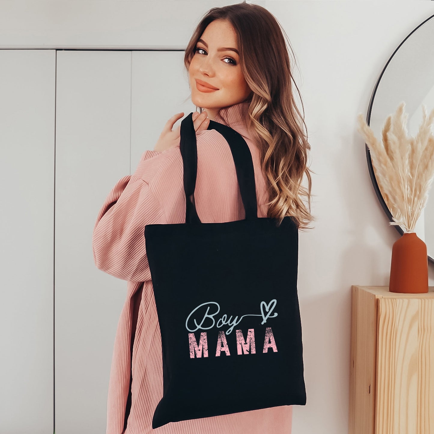 Boy Mama Heart Colorful | Tote Bag