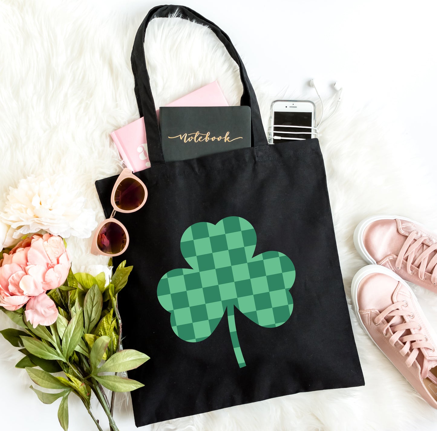 Checker Shamrock | Tote Bag