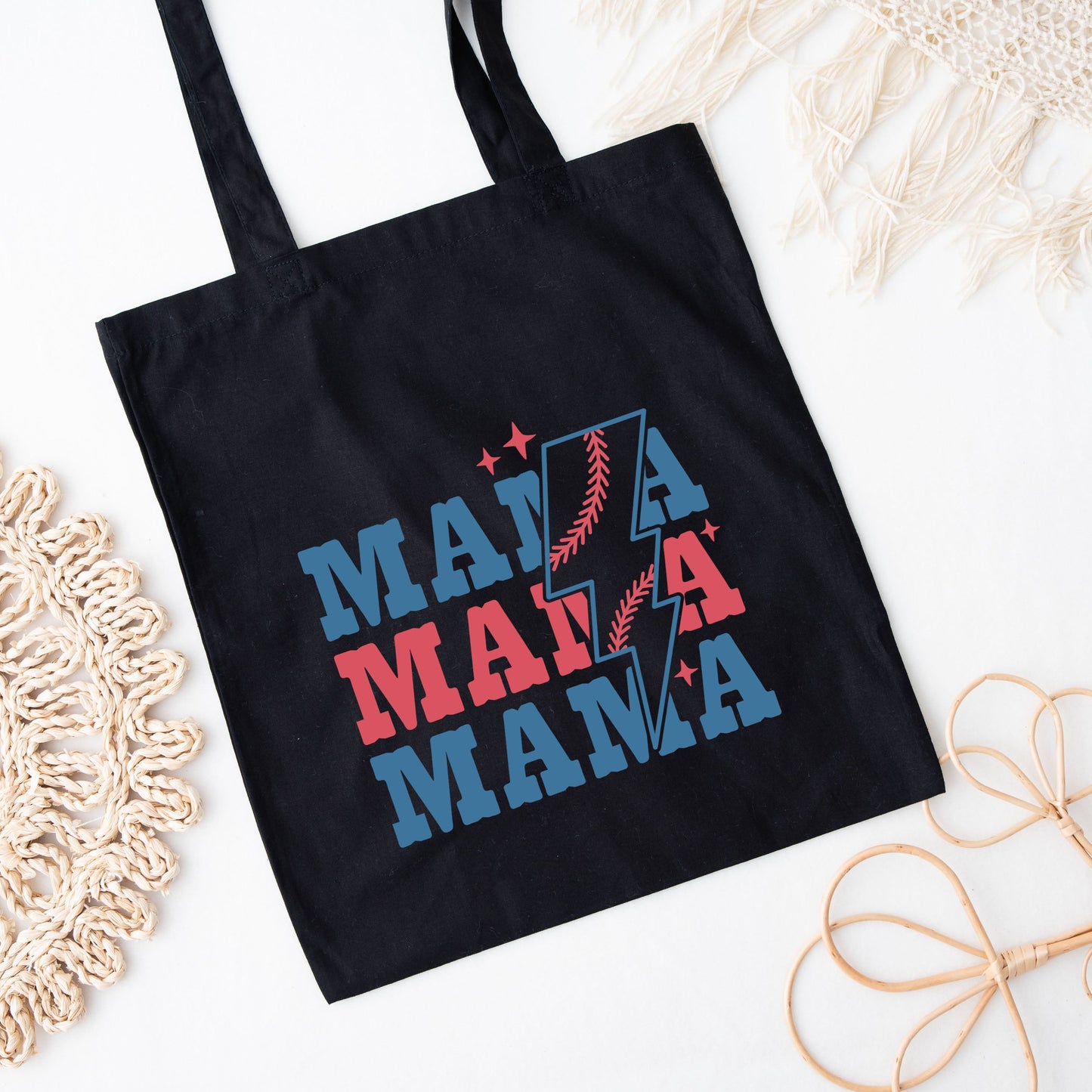 Baseball Mama Lightning Bolt | Tote Bag