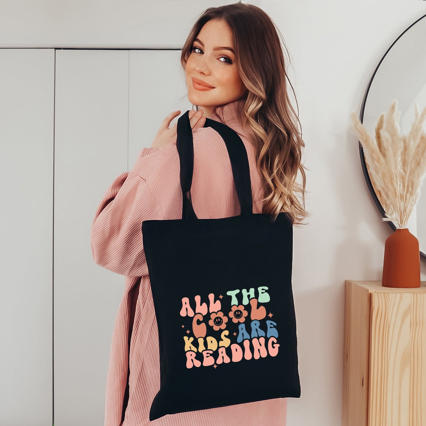 Cool Kids Are Reading Colorful | Tote Bag