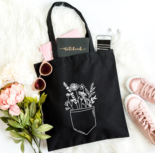 Pocket Full Of Wildflowers | Tote Bag