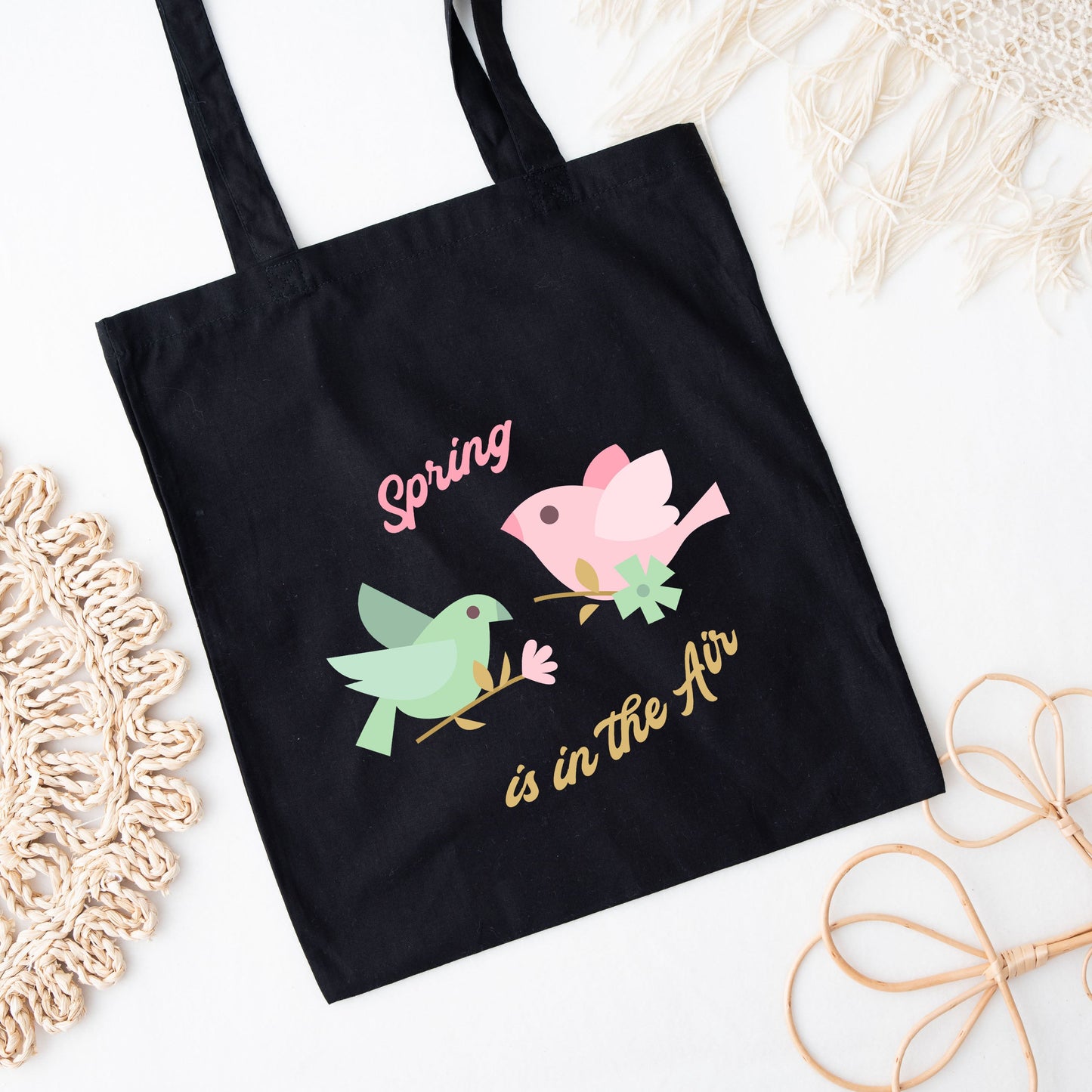 Spring Is In The Air Birds | Tote Bag