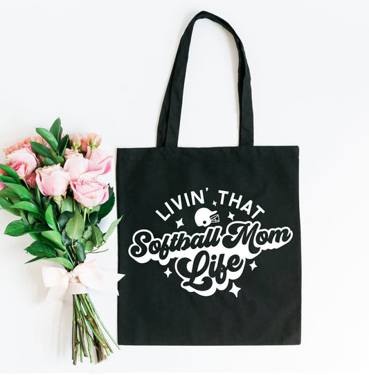 Livin' That Softball Mom Life Helmet | Tote Bag