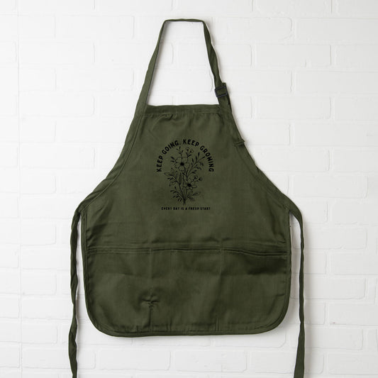 Keep Going Keep Growing | Apron