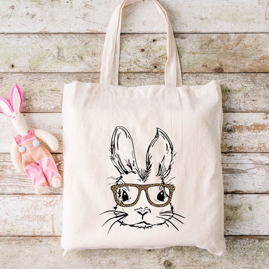 Bunny With Leopard Glasses | Tote Bag