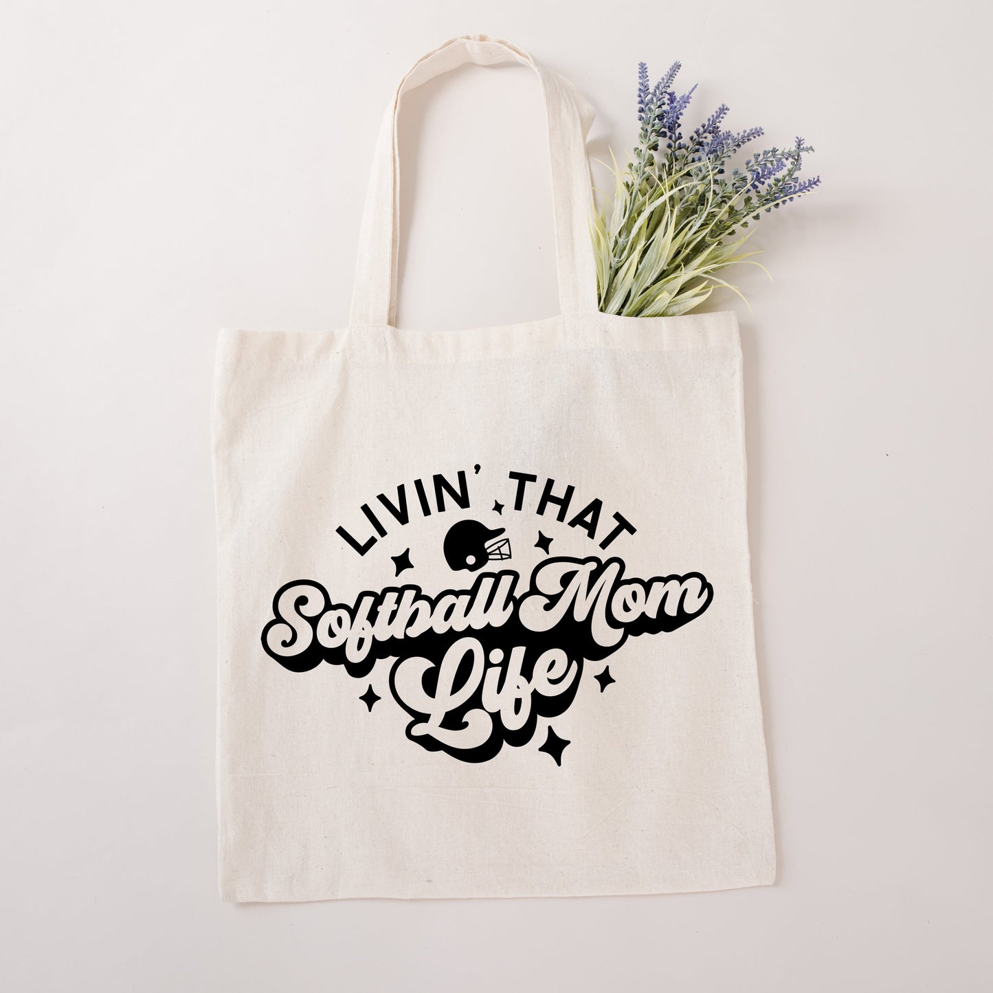 Livin' That Softball Mom Life Helmet | Tote Bag