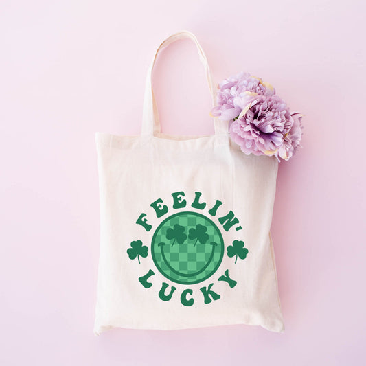 Feeling Lucky Checkered Smiley Face | Tote Bag