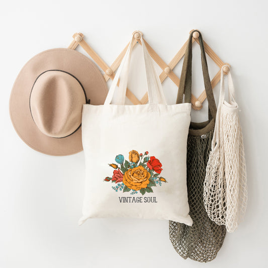 Vintage Soul Flowers | Tote Bag