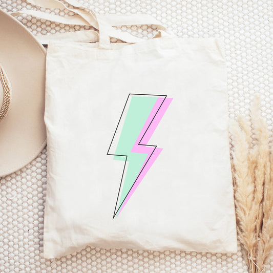 Layered Lightning Bolt | Tote Bag