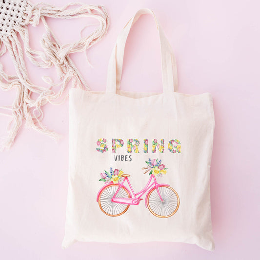 Spring Vibes Bicycle | Tote Bag