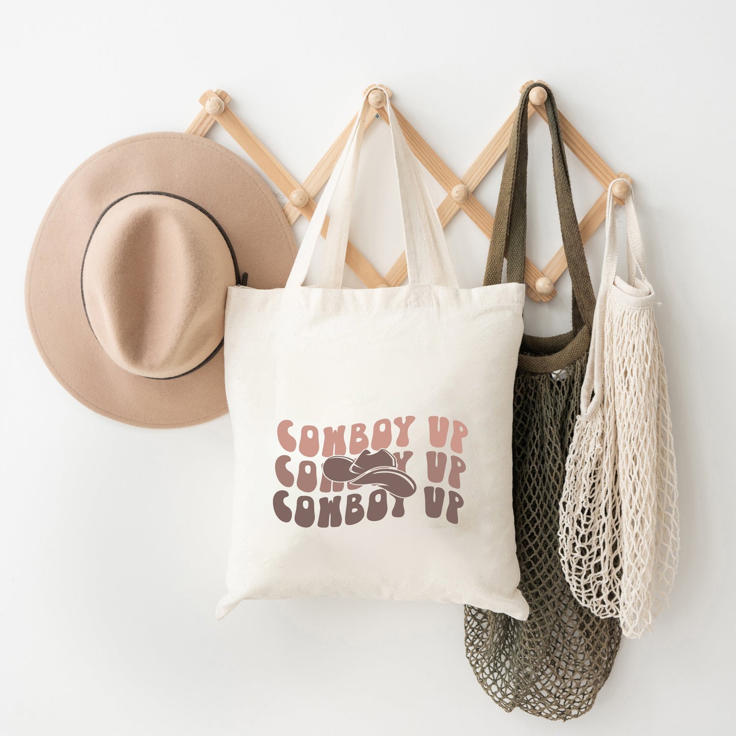 Cowboy Up Stacked | Tote Bag