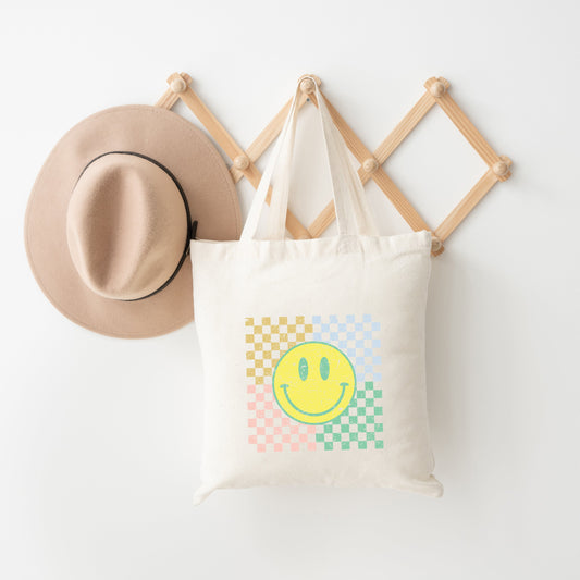 Four Square Smiley Face | Tote Bag