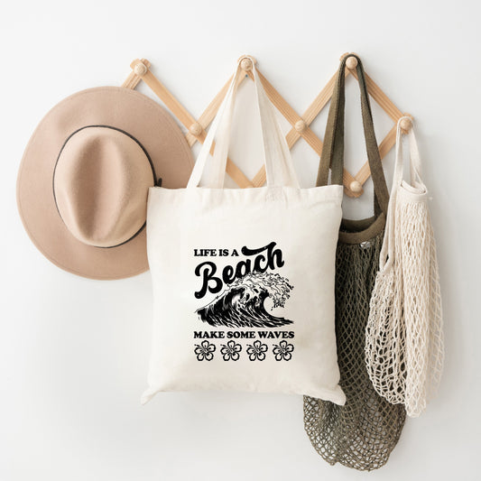 Make Some Waves Flowers | Tote Bag