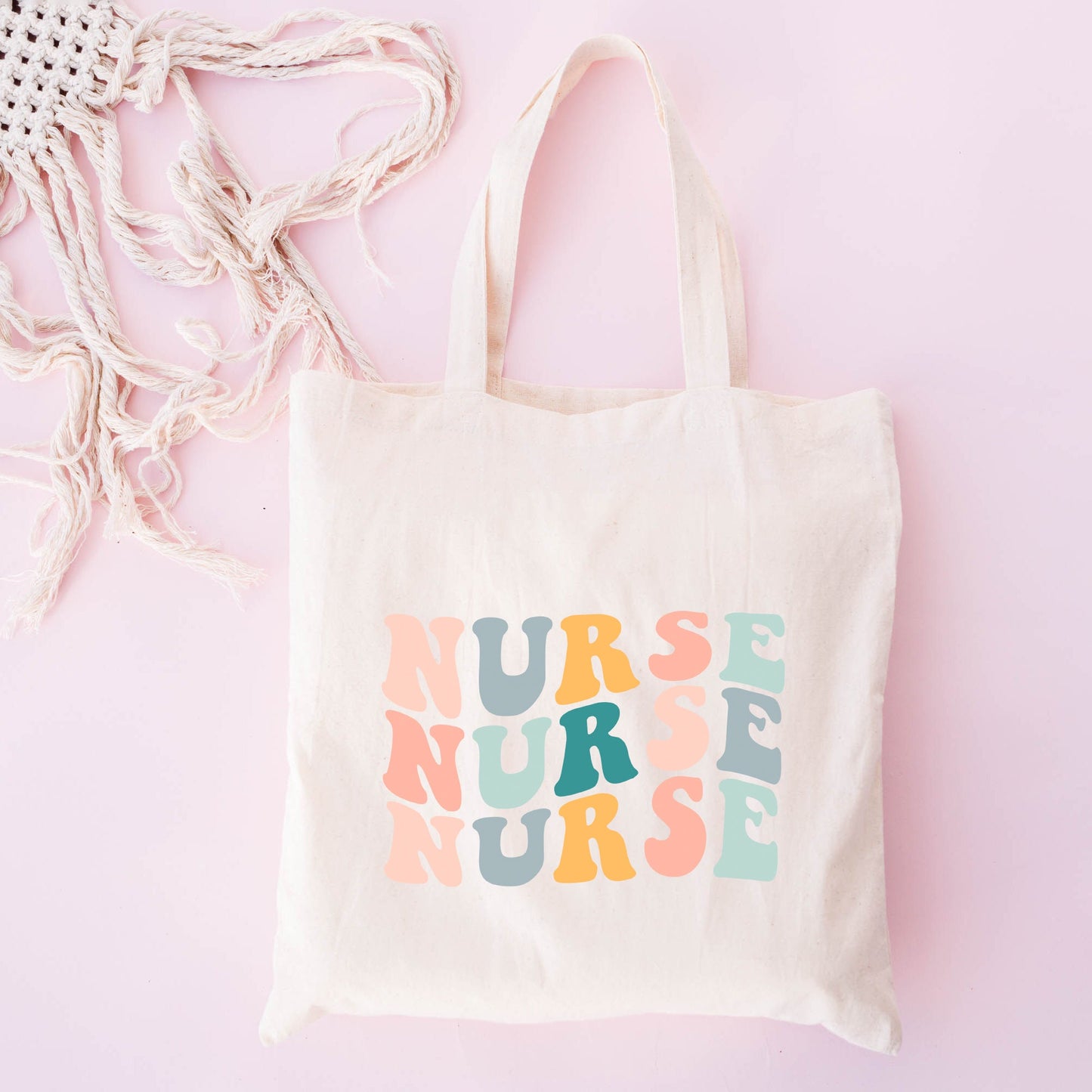 Nurse Stacked Wavy Colorful | Tote Bag