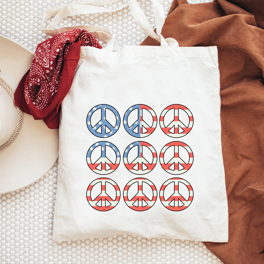 Peace Signs Flag | Tote Bag