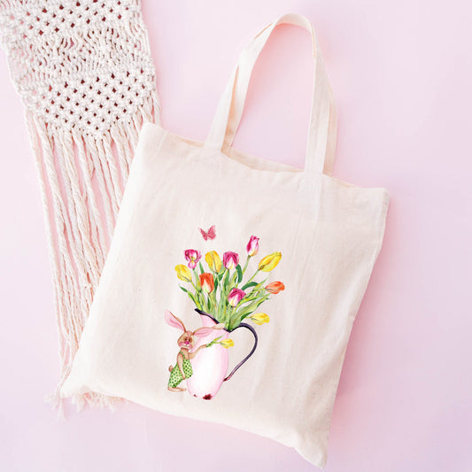 Vintage Water Vase Bouquet | Tote Bag