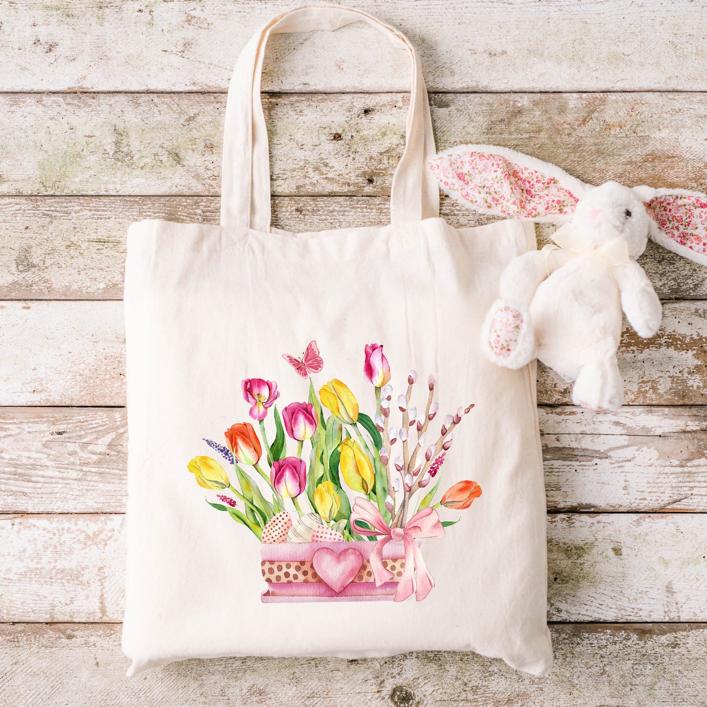 Leopard Basket Easter Bouquet | Tote Bag